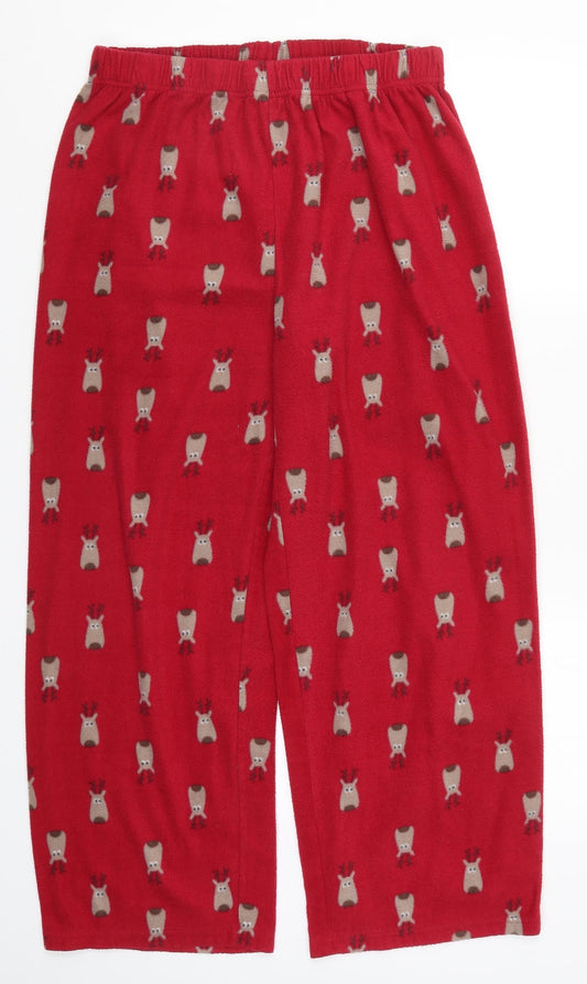 Womens UK Size 14 Preworn Regular Fit  Red Trousers