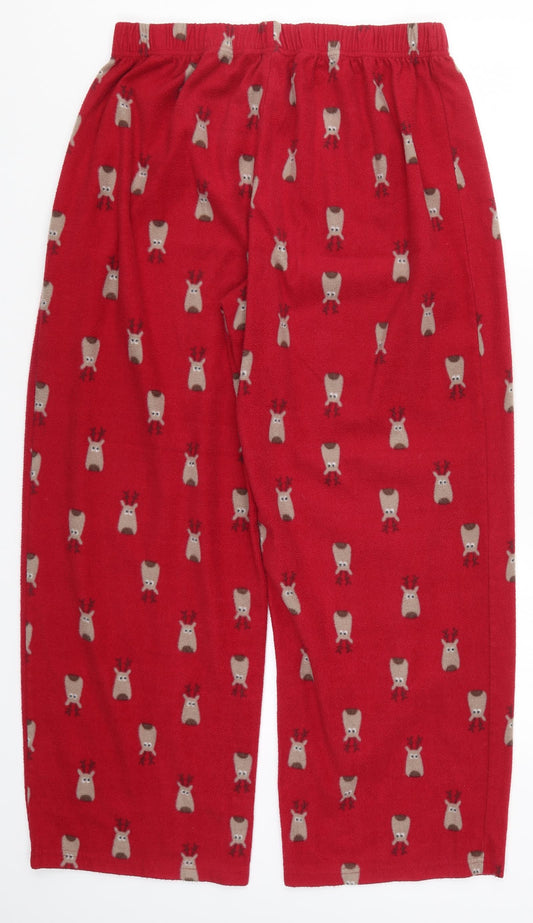 Womens UK Size 14 Preworn Regular Fit  Red Trousers