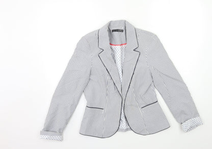 Atmosphere Womens Blue Striped  Jacket Blazer Size 8