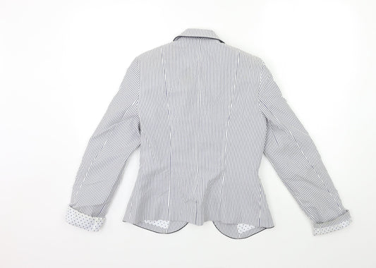 Atmosphere Womens Blue Striped  Jacket Blazer Size 8