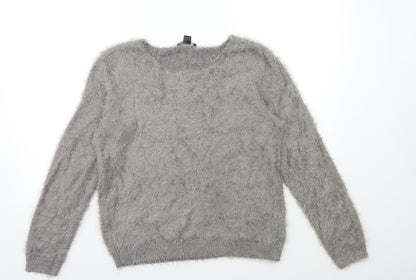Womens UK Size 10 ESMARA Grey Pullover Jumper