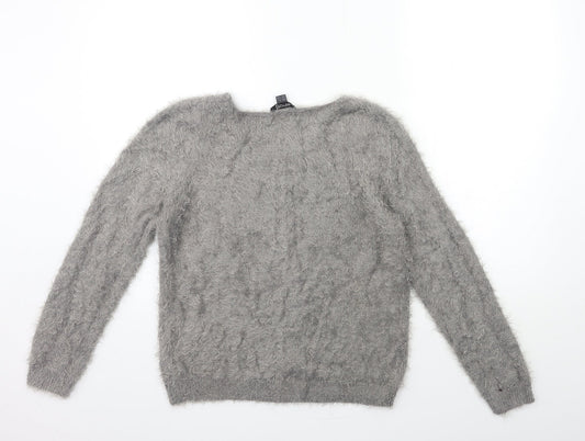 Womens UK Size 10 ESMARA Grey Pullover Jumper