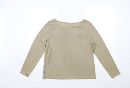 Womens UK Size 12 Marks and Spencer Gold Pullover Jumper