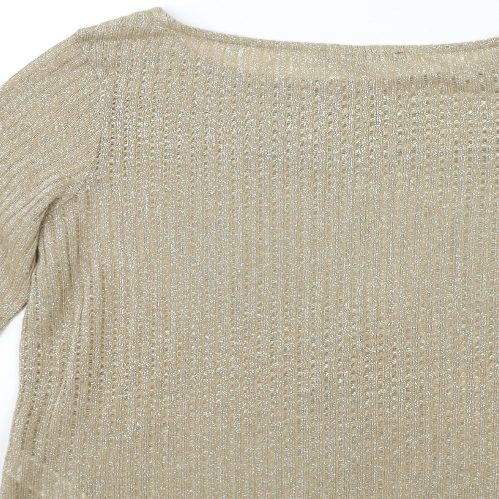 Womens UK Size 12 Marks and Spencer Gold Pullover Jumper
