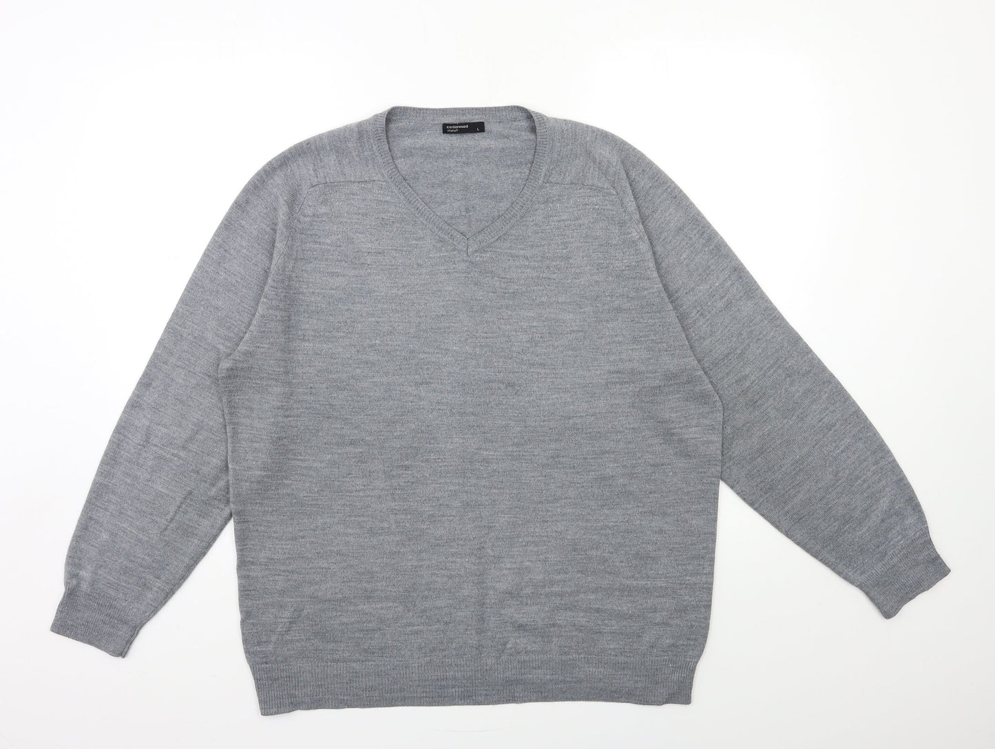 Cedar Wood State Mens Grey  Knit Pullover Jumper Size L