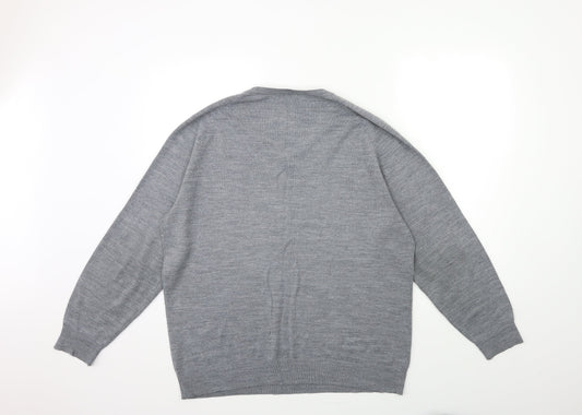 Cedar Wood State Mens Grey  Knit Pullover Jumper Size L