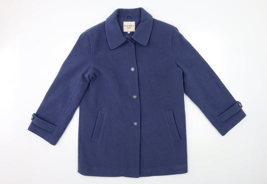 Womens UK Size 12 EWM Blue Overcoat