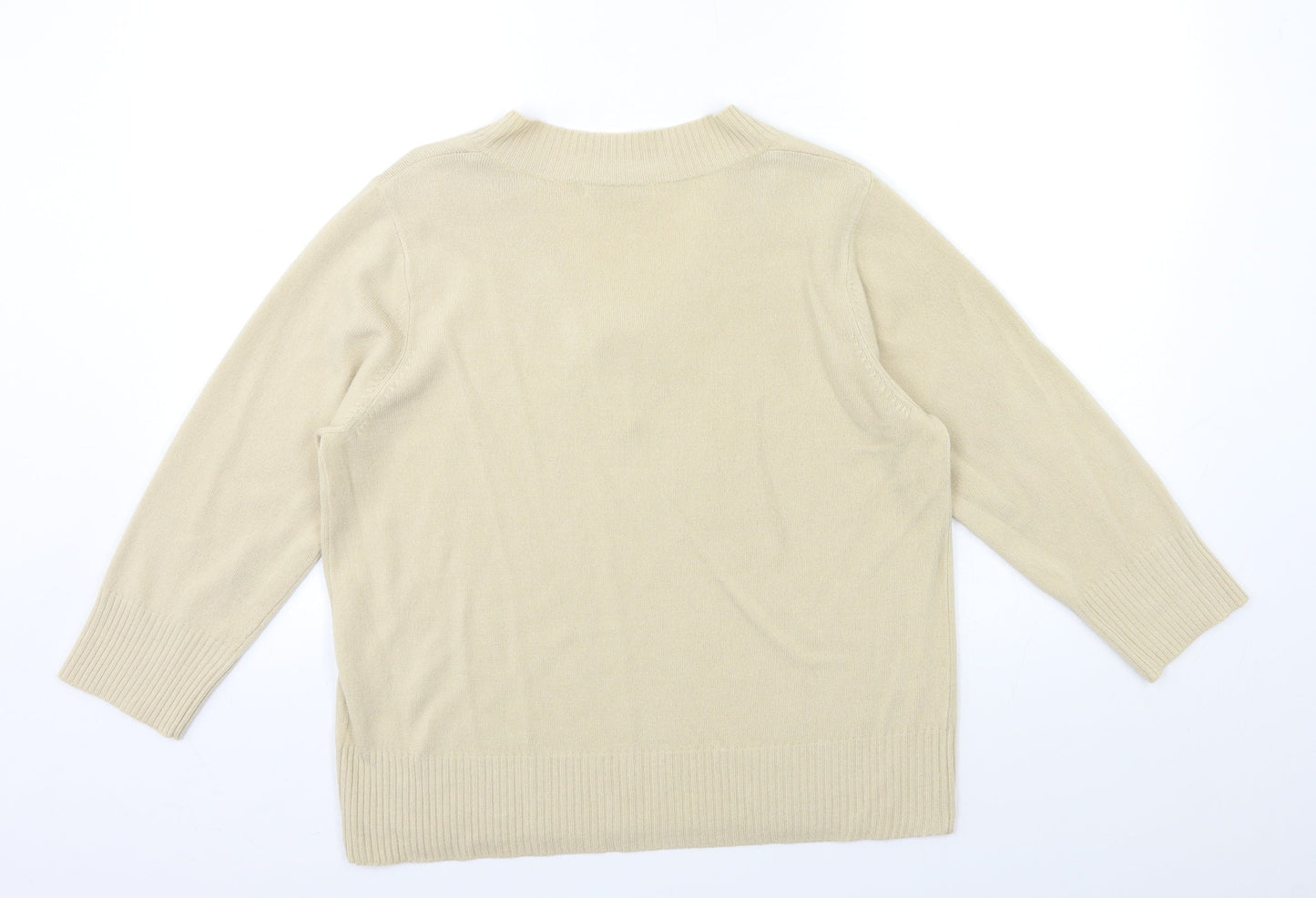 George Womens Beige  Knit Pullover Jumper Size 16