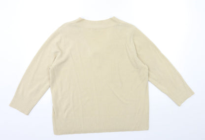 George Womens Beige  Knit Pullover Jumper Size 16