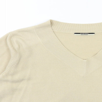 George Womens Beige  Knit Pullover Jumper Size 16