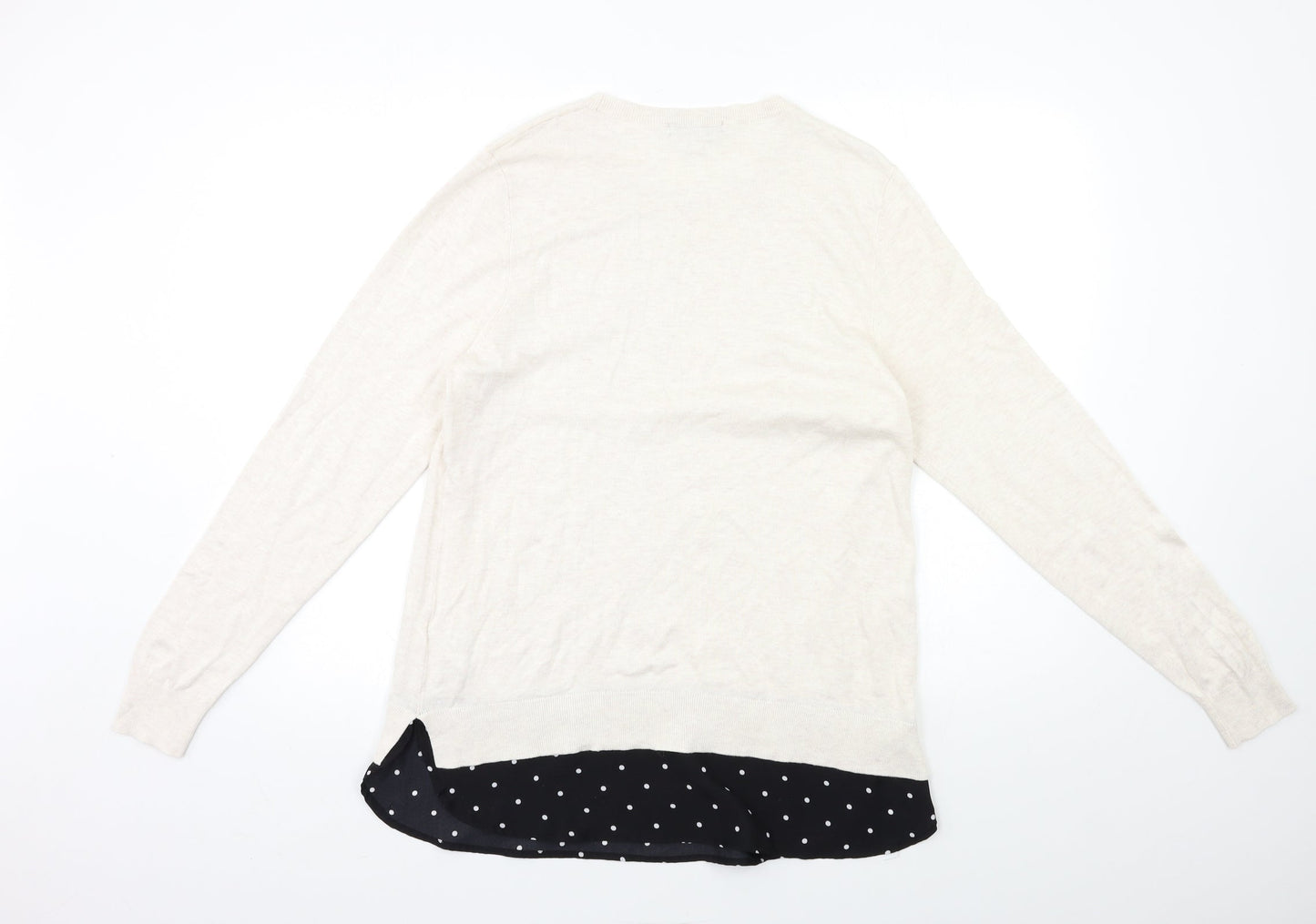 F&F Womens Beige  Knit Pullover Jumper Size 10