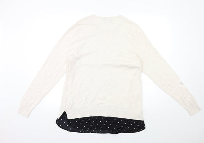 F&F Womens Beige  Knit Pullover Jumper Size 10