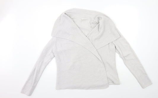 Womens UK Size L Matalan Grey Cardigan Jumper