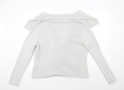 Womens UK Size L Matalan Grey Cardigan Jumper