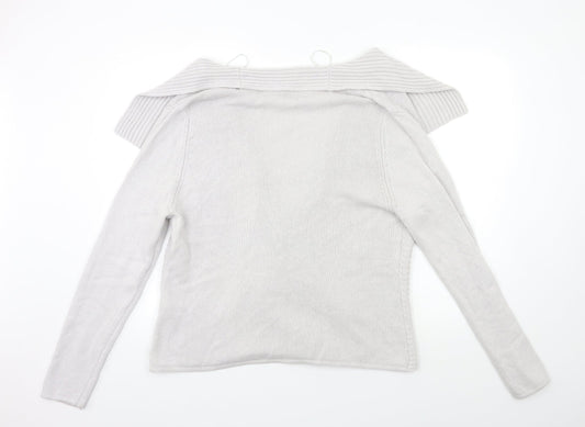 Womens UK Size L Matalan Grey Cardigan Jumper