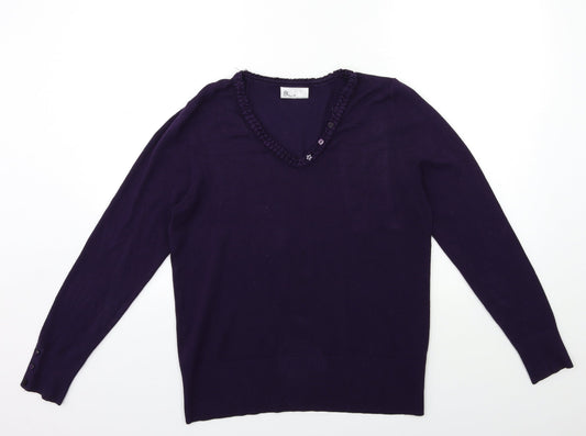 BHS Womens Purple  Knit Pullover Jumper Size 14