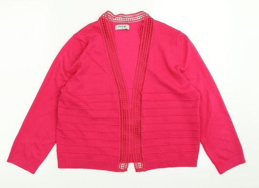 Womens UK Size 12 Soon Pink Cardigan Jumper