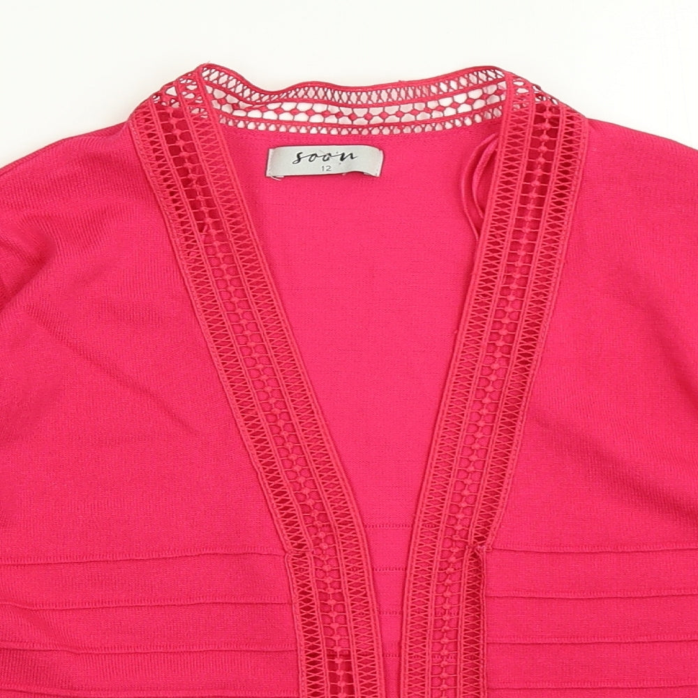 Womens UK Size 12 Soon Pink Cardigan Jumper