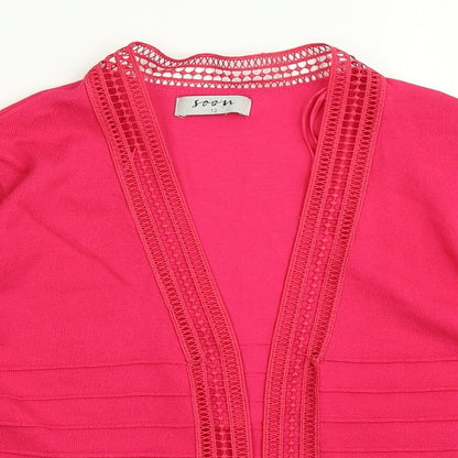 Womens UK Size 12 Soon Pink Cardigan Jumper