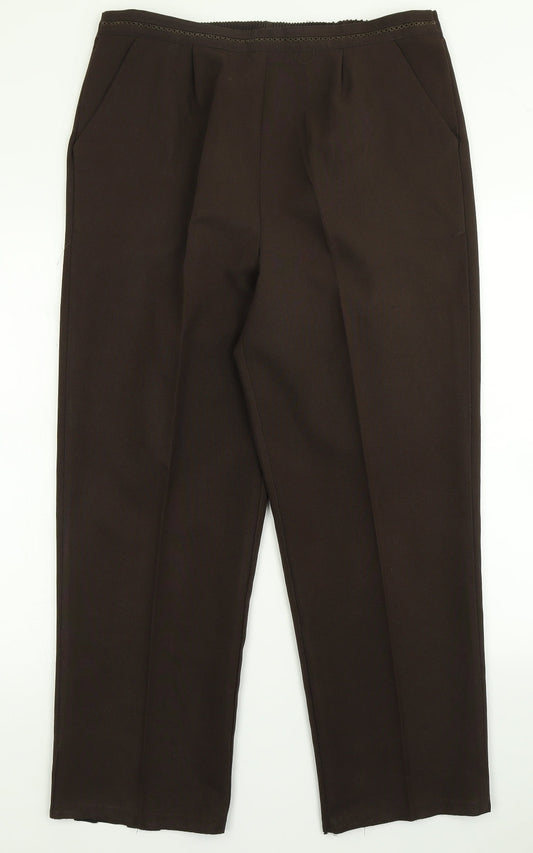 Bm  Womens Brown   Dress Pants Trousers Size 16 L26 in