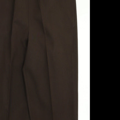 Bm  Womens Brown   Dress Pants Trousers Size 16 L26 in