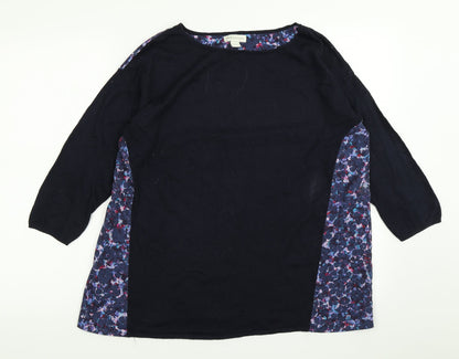 Womens UK Size 14 Monsoon Blue Basic T-Shirt