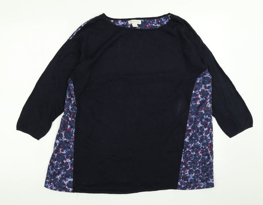 Womens UK Size 14 Monsoon Blue Basic T-Shirt