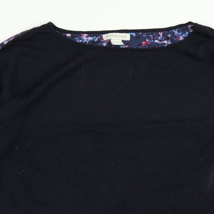Womens UK Size 14 Monsoon Blue Basic T-Shirt