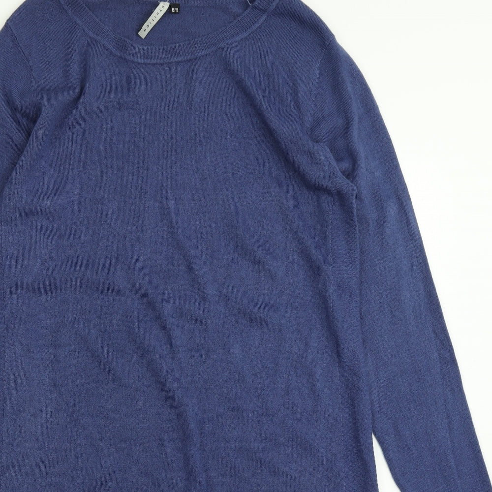 Intuition Womens Blue  Knit Fit & Flare  Size 16