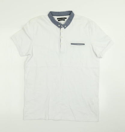 Celio Mens White    Polo Size L