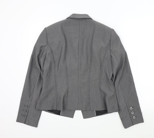 M&S Womens Grey Colourblock  Jacket Blazer Size 14
