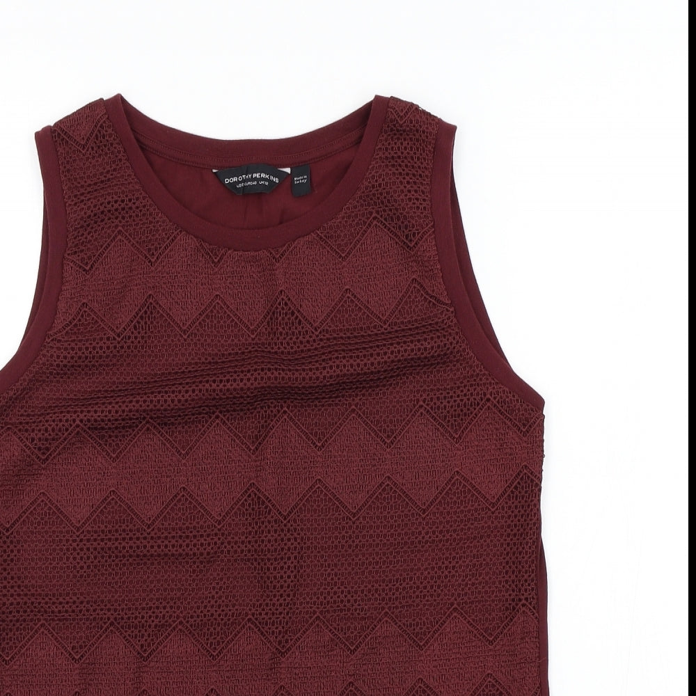 Dorothy Perkins Womens Red   Basic T-Shirt Size 12