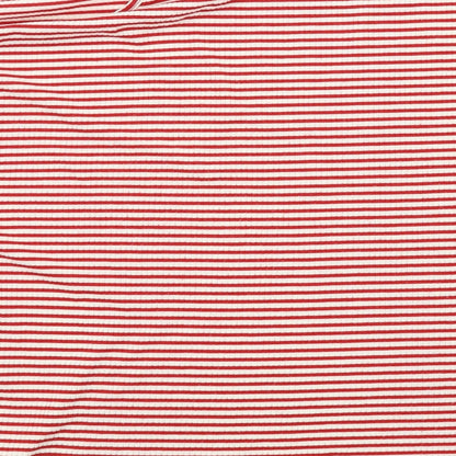 Red Herring Womens Red Striped  Basic T-Shirt Size 10