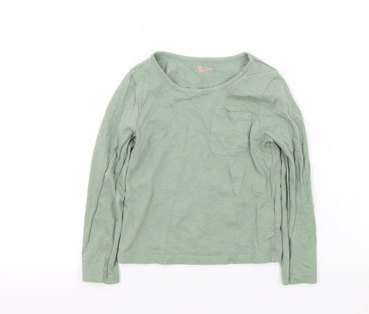 TU Girls Green Colourblock  Basic T-Shirt Size 6 Years