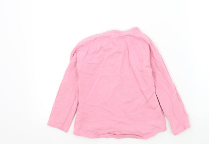 NEXT Girls Pink Colourblock  Pullover Jumper Size 5 Years