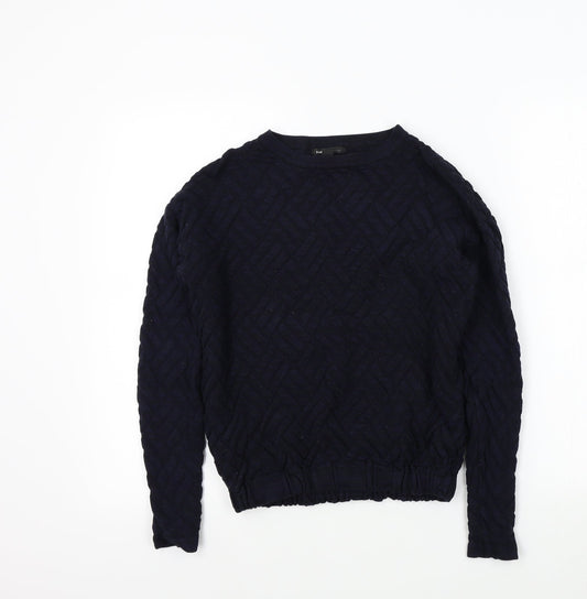 Womens UK Size XS Mango Blue Pullover Jumper