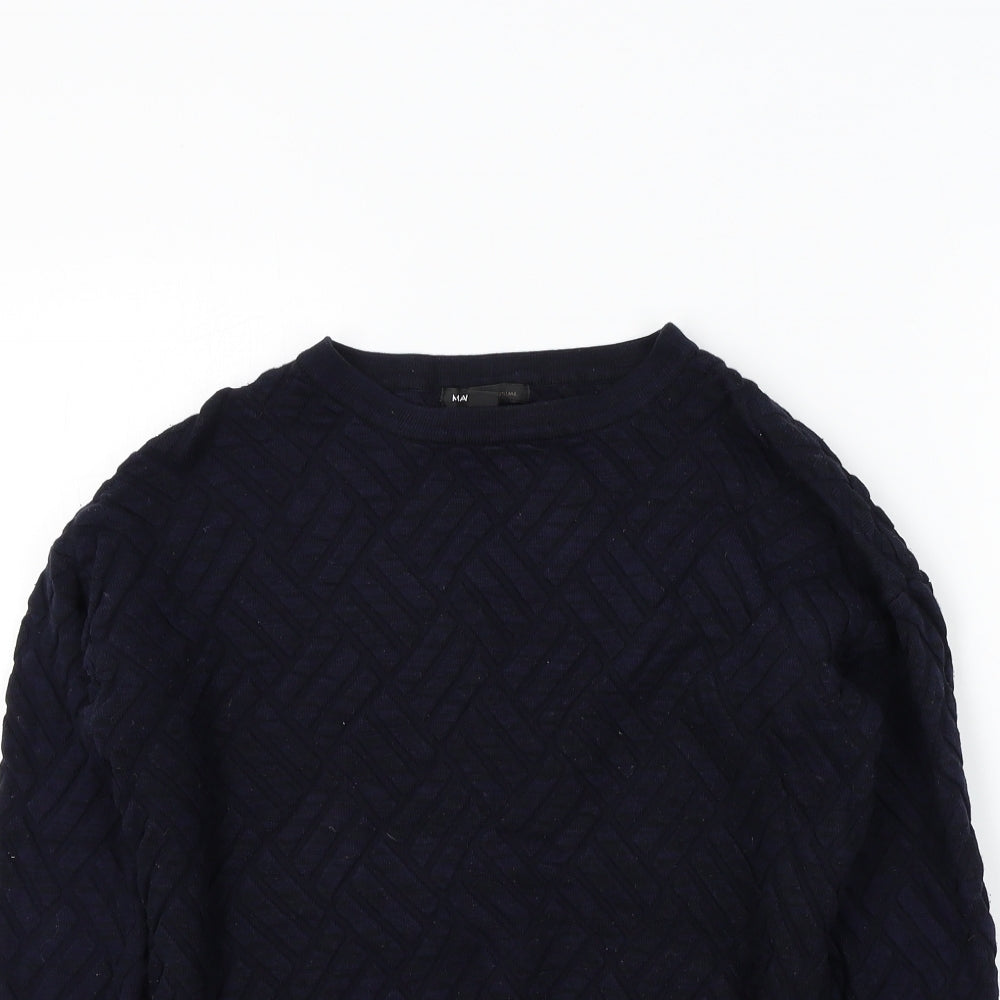 Womens UK Size XS Mango Blue Pullover Jumper