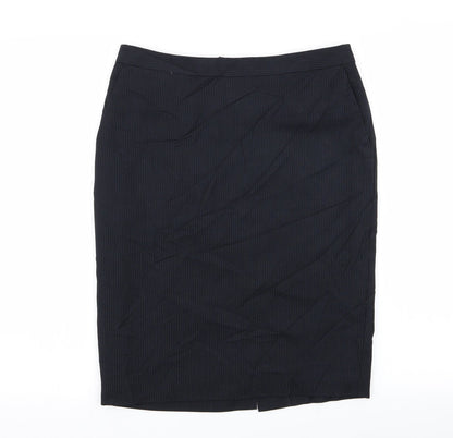 NEXT Womens Blue Striped  A-Line Skirt Size 10