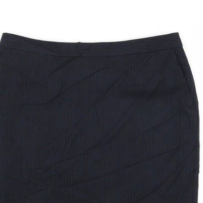 NEXT Womens Blue Striped  A-Line Skirt Size 10