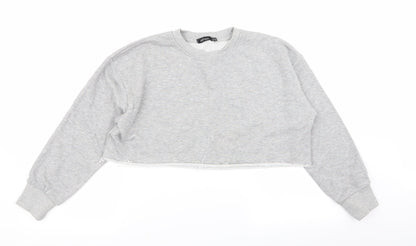 Boohoo Womens Grey   Pullover Jumper Size 12  - crop jumper