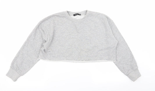 Boohoo Womens Grey   Pullover Jumper Size 12  - crop jumper