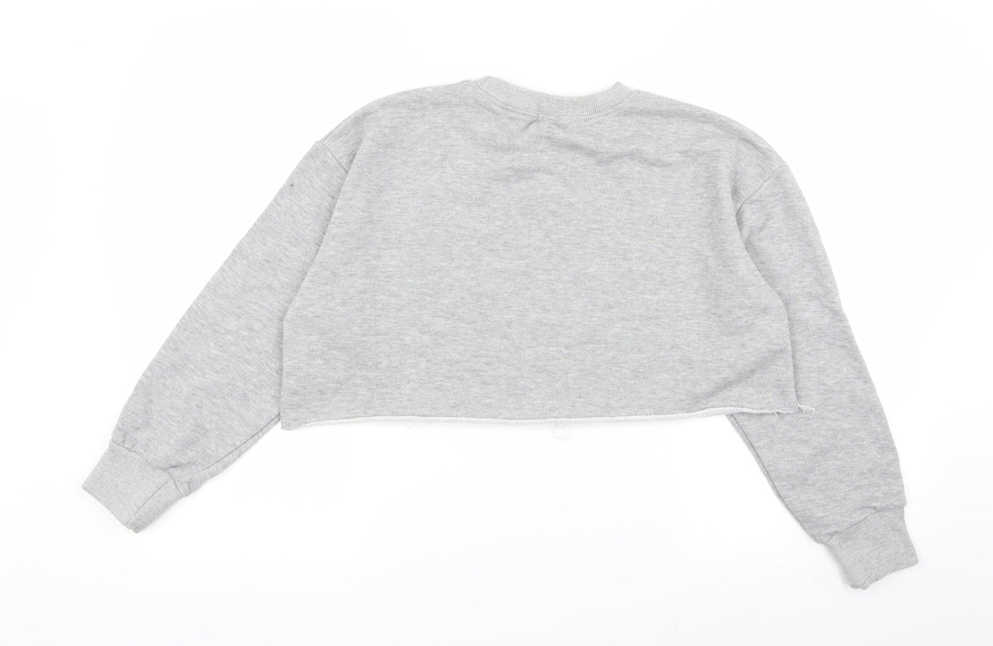Boohoo Womens Grey   Pullover Jumper Size 12  - crop jumper