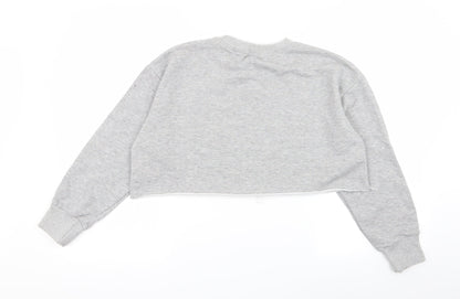 Boohoo Womens Grey   Pullover Jumper Size 12  - crop jumper