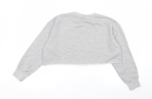 Boohoo Womens Grey   Pullover Jumper Size 12  - crop jumper