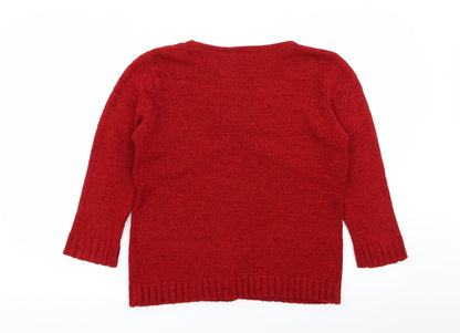 Womens UK Size M ann marie Red Pullover Jumper