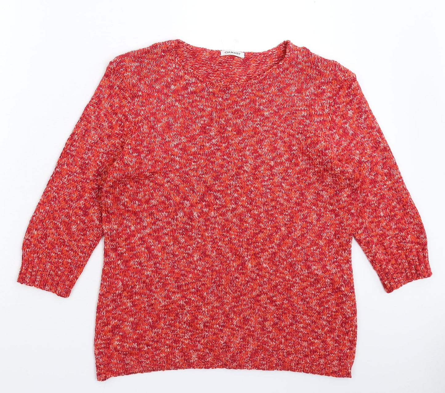 Damart Womens Pink  Knit Pullover Jumper Size 12