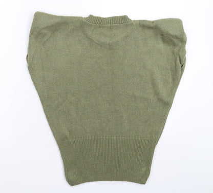 Womens UK Size S Nasty Gal Green Vest Jumper