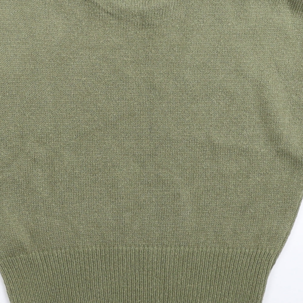 Womens UK Size S Nasty Gal Green Vest Jumper