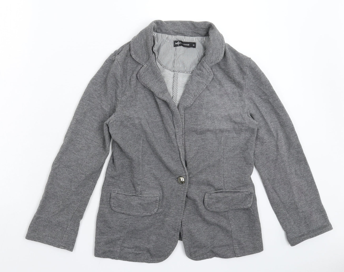 Internac Womens Grey   Jacket Blazer Size 10