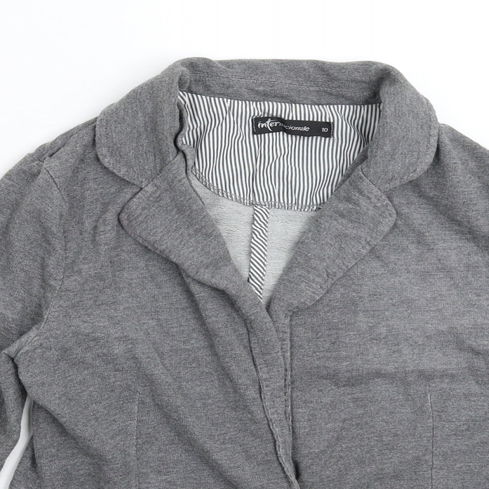 Internac Womens Grey   Jacket Blazer Size 10